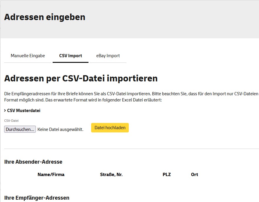 Adressimport