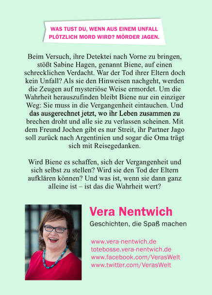 Die Rückseite  mit Klappentext